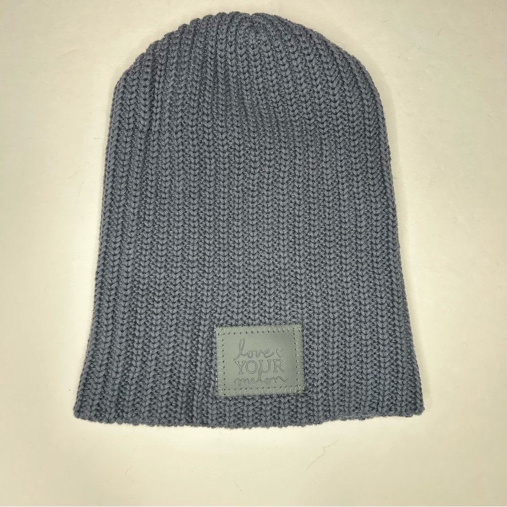 Love Your Melon Gray/Charcoal Knit Classic Beanie Boho Essential Minimalist
